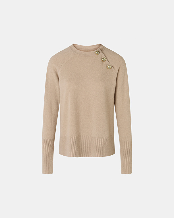 Noam sweater Camel round-neck sweater ZAPA