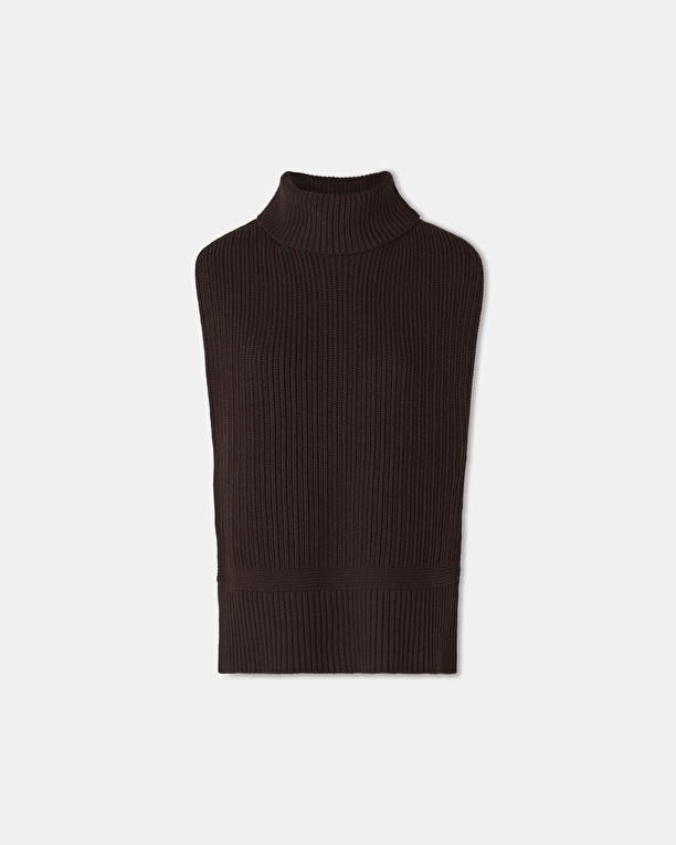 Nina sweater Chocolate sleeveless sweater ZAPA