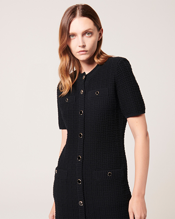 Risma Knitted Dress Short black dress ZAPA