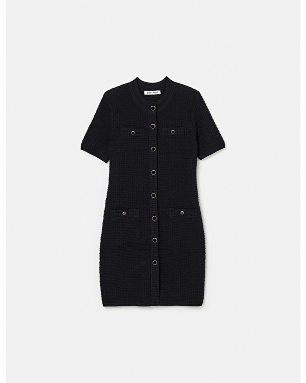 Risma Knitted Dress Short black dress ZAPA
