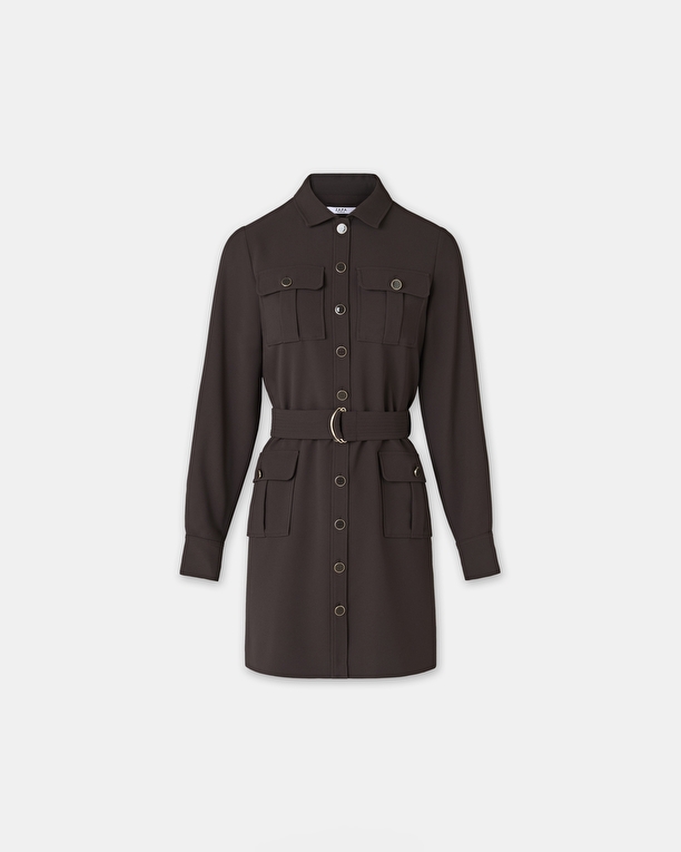 Rever dress Short chocolate dress ZAPA