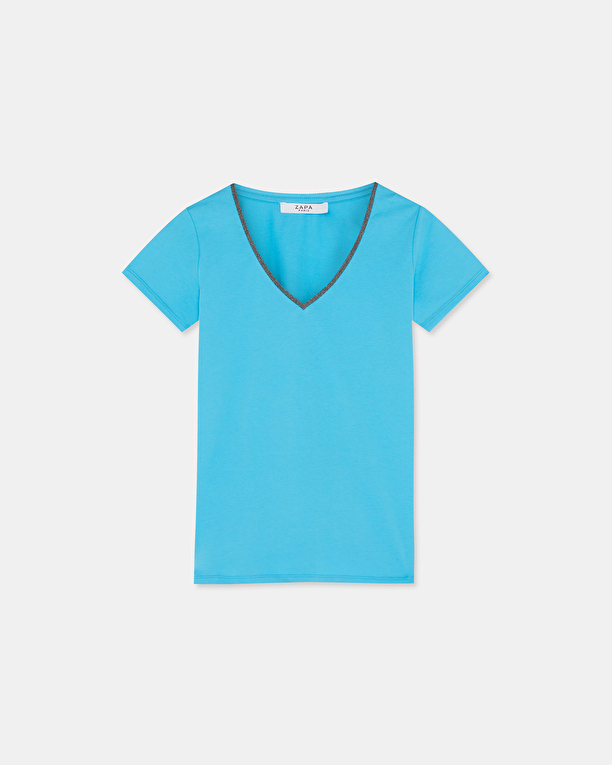 Tasmanie top Blue cotton top ZAPA