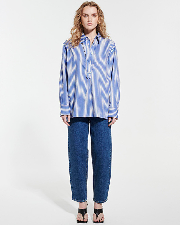 Casblanca skirt Striped oversized shirt ZAPA
