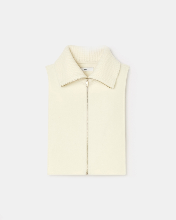 Cassandra collar Ecru zip collar ZAPA