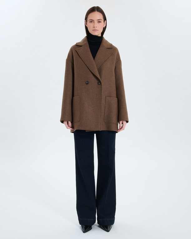 Mirando coat Hazelnut short coat ZAPA