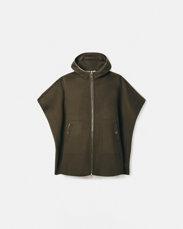 Celestine cape Double-sided khaki cape ZAPA