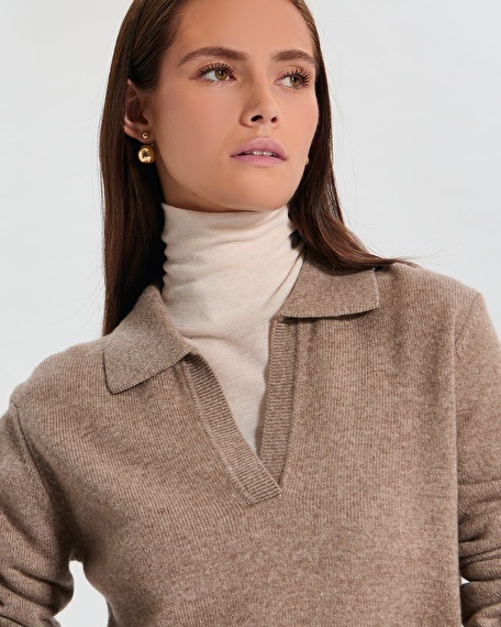 Namba sweater taupe wool sweater zapa