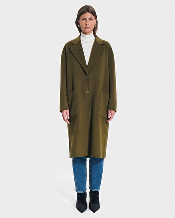 Maela coat Long khaki coat ZAPA