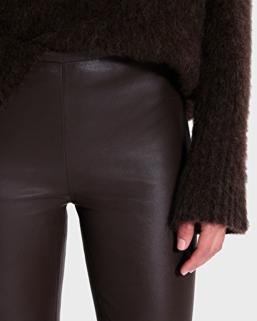 Piya Pants Chocolate Skinny Leather Pants ZAPA