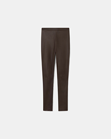 Piya Pants Chocolate Skinny Leather Pants ZAPA