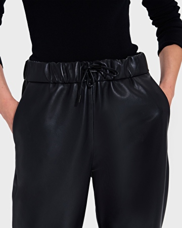 Phuket Pants Black Fluid Leather Pants ZAPA