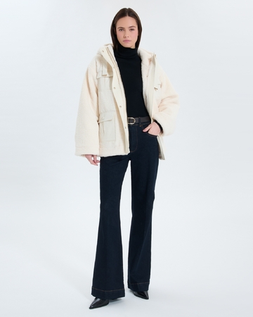 Poggy Parka Ecru Saharan-style parka ZAPA