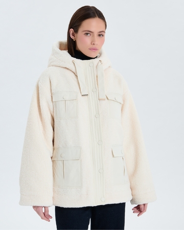 Poggy Parka Ecru Saharan-style parka ZAPA
