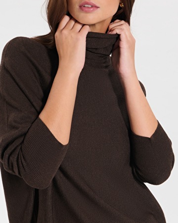 Pruna sweater Chocolate turtleneck sweater ZAPA
