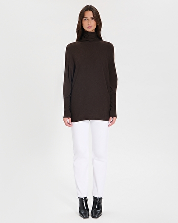 Pruna sweater Chocolate turtleneck sweater ZAPA