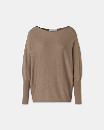 Penseeboat sweater Camel boat-neck sweater ZAPA