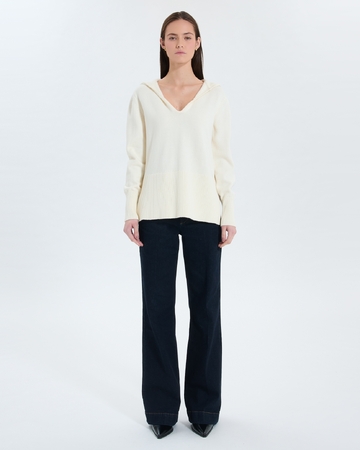 Novalie sweater Ecru hooded sweater ZAPA
