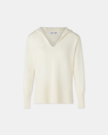 Novalie sweater Ecru hooded sweater ZAPA