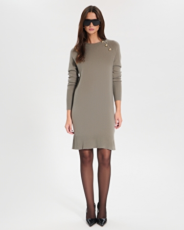 Rosamund dress Khaki knit dress ZAPA
