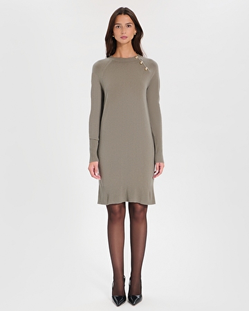 Rosamund dress Khaki knit dress ZAPA