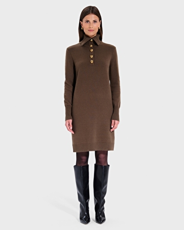 Ruriel Dress Khaki Knit Dress ZAPA