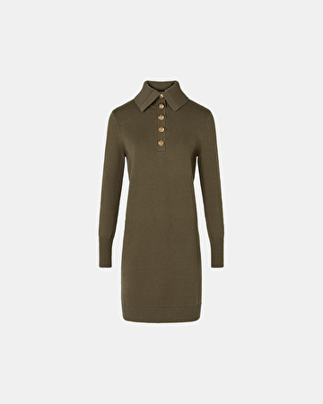 Ruriel Dress Khaki Knit Dress ZAPA