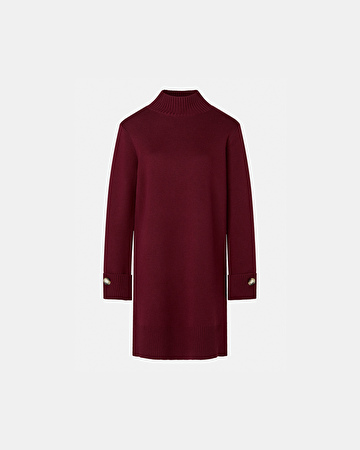 Ritan dress Short burgundy knit dress ZAPA
