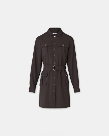Rever dress Short chocolate dress ZAPA