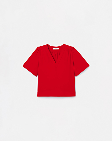 Top Tahiel Red flowing top ZAPA