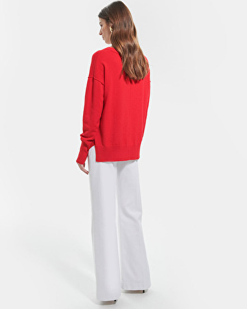Pucci sweater Red V-neck sweater ZAPA
