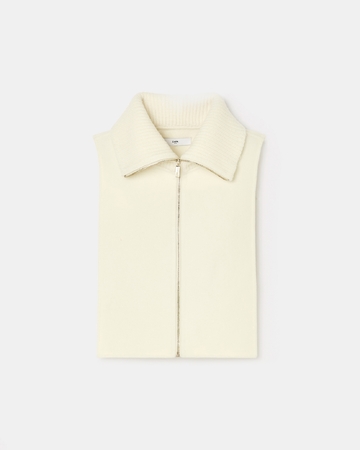 Cassandra collar Ecru zip collar ZAPA