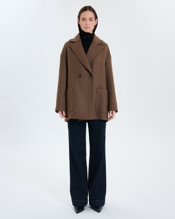 Mirando coat Hazelnut short coat ZAPA