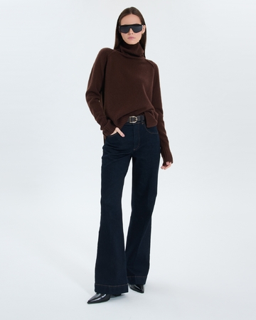 Nefeli Sweater Nefeli chocolate cashmere sweater ZAPA
