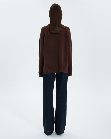 Nefeli Sweater Nefeli chocolate cashmere sweater ZAPA
