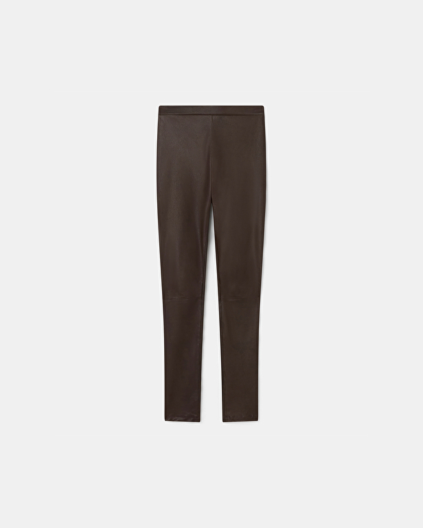 Piya Pants Chocolate Skinny Leather Pants ZAPA
