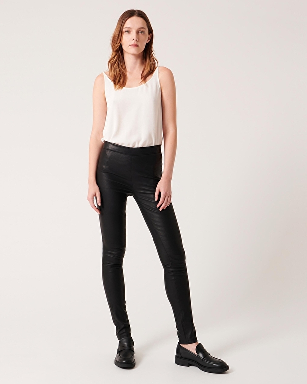 Piya pants Black leather skinny pants ZAPA