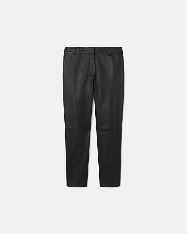 Plaisir pants Black leather straight-leg trousers ZAPA