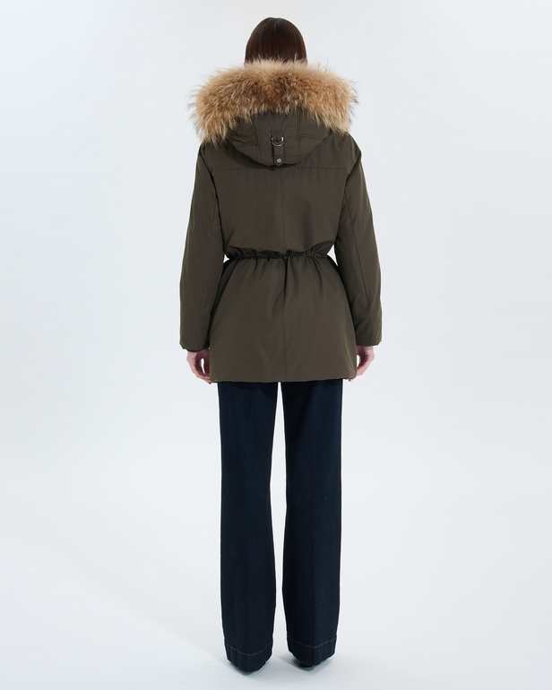 Parson Parka Khaki mid-length parka ZAPA