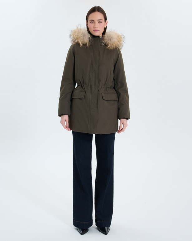 Parson Parka Khaki mid-length parka ZAPA