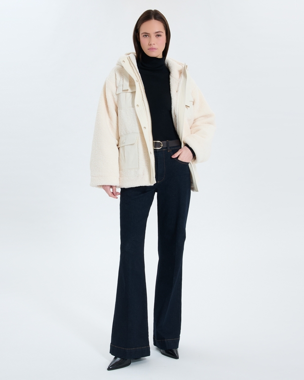 Poggy Parka Ecru Saharan-style parka ZAPA
