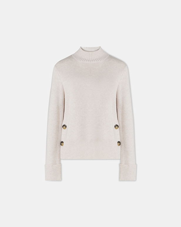 Nagara sweater Loose-fitting ecru sweater ZAPA
