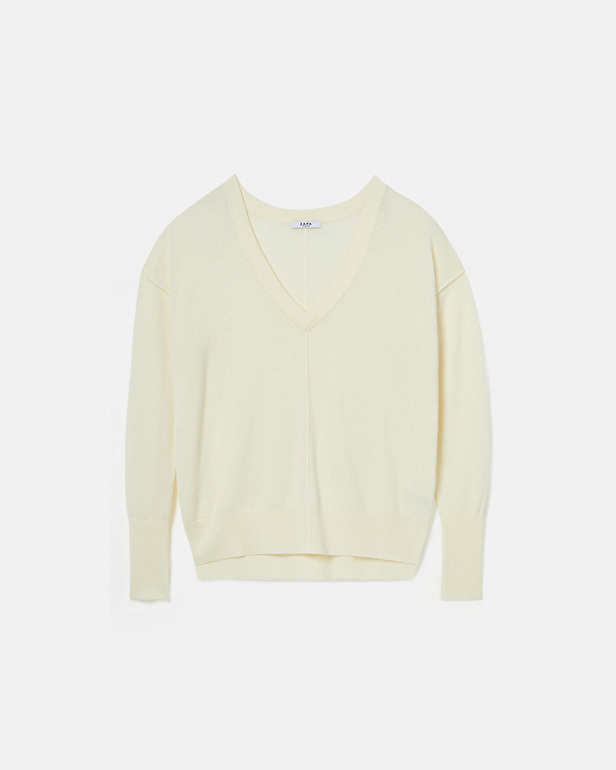 Pucci sweater Ecru V-neck sweater ZAPA