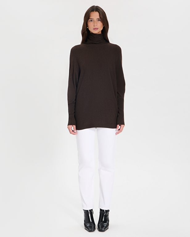 Pruna sweater Chocolate turtleneck sweater ZAPA