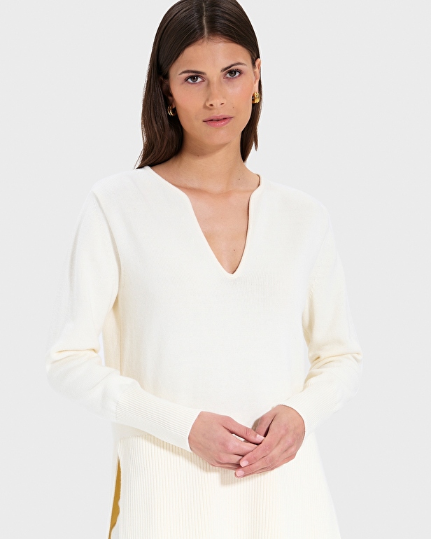 Nalani Sweater Ecru Loose Sweater ZAPA