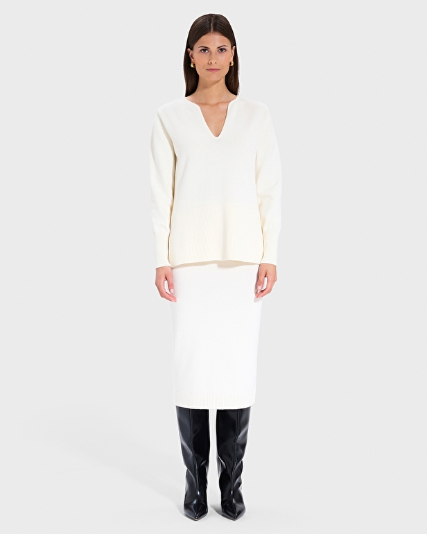 Nalani Sweater Ecru Loose Sweater ZAPA