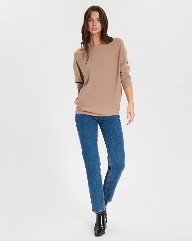 Penseeboat sweater Camel boat-neck sweater ZAPA