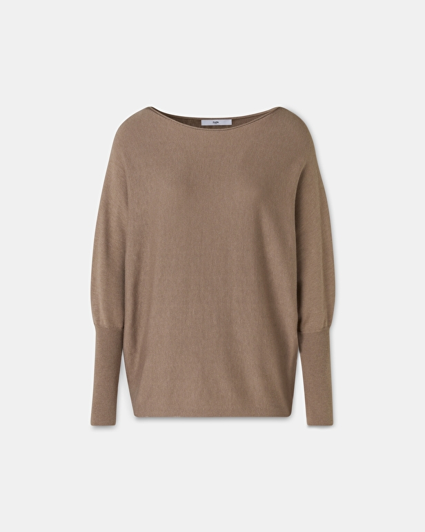 Penseeboat sweater Camel boat-neck sweater ZAPA
