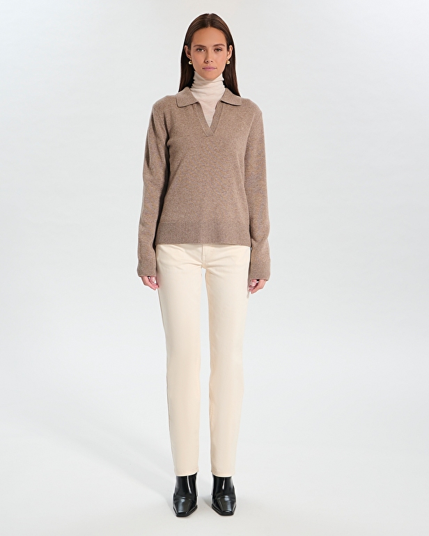 Namba sweater Taupe wool sweater ZAPA