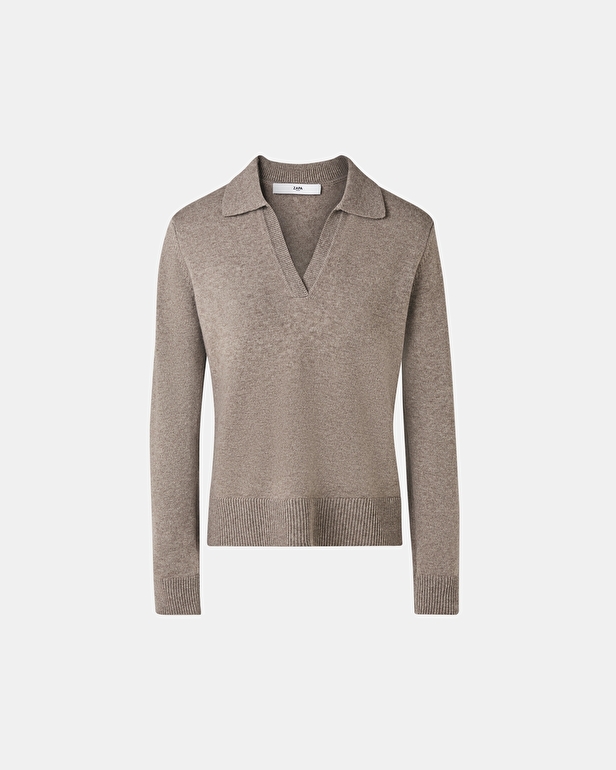 Namba sweater Taupe wool sweater ZAPA