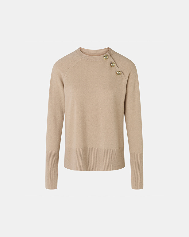Noam sweater Camel round-neck sweater ZAPA